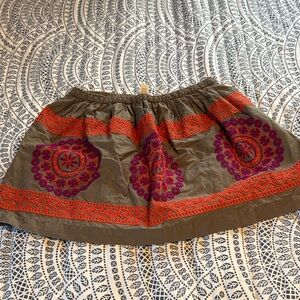 Peek Gray Skirt with Purple and Red Accents